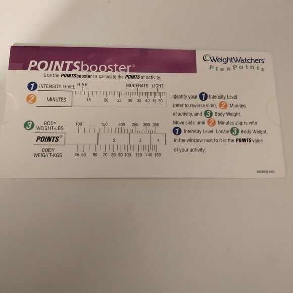 WeightWatchers Points Booster Activity Calculator For FlexPoints-NEW - Picture 1 of 3